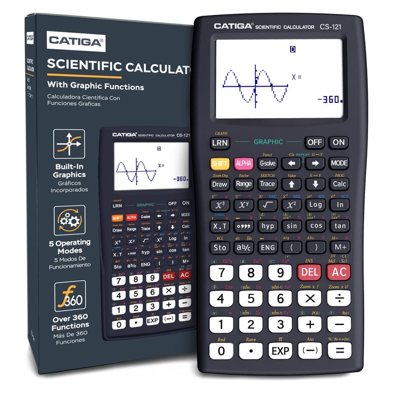 CATIGA Scientific Calculator with Graphic Functions - Multiple Modes with Intuitive Interface - Perfect for Beginner and Advanced Courses, High School or College - Image 1